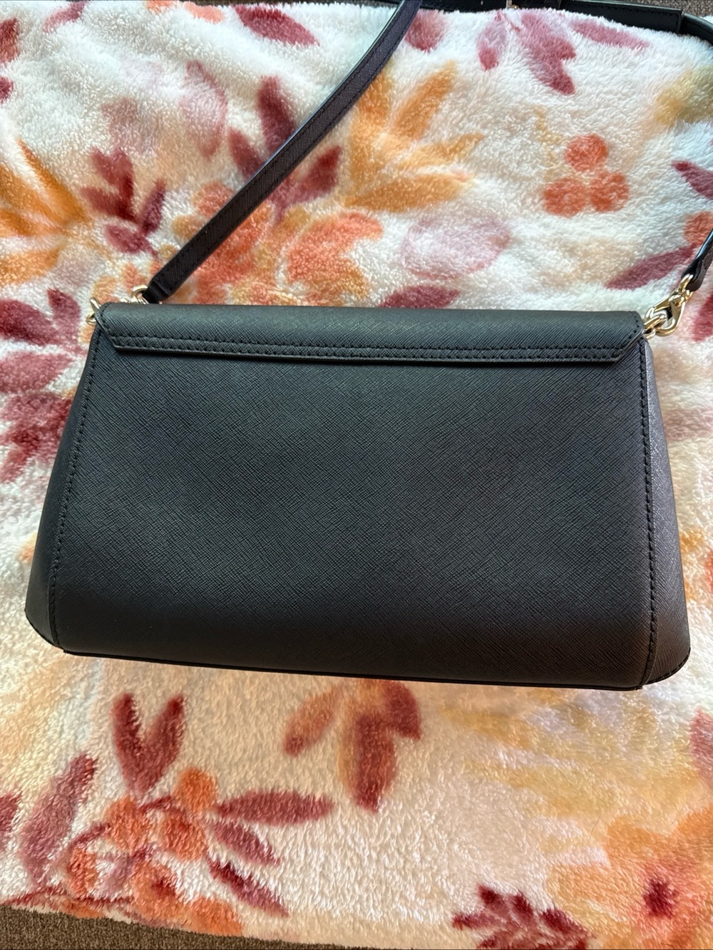 kate spade Black Saffiano Leather Crossbody with Gold Chain - Picture 7 of 13